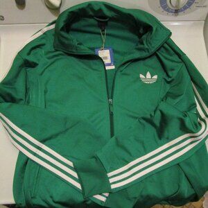 Adidas Firebird Track Jacket Fairway Green/ White Stripes Men's XL W/Tags